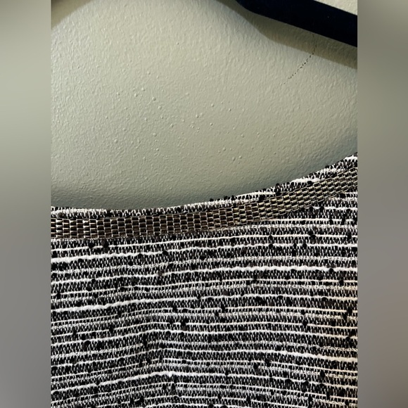 “Laundry” by Shelli Segal Beaded Neck Tweed Dress 0 beaded neckline short dress - Picture 3 of 9